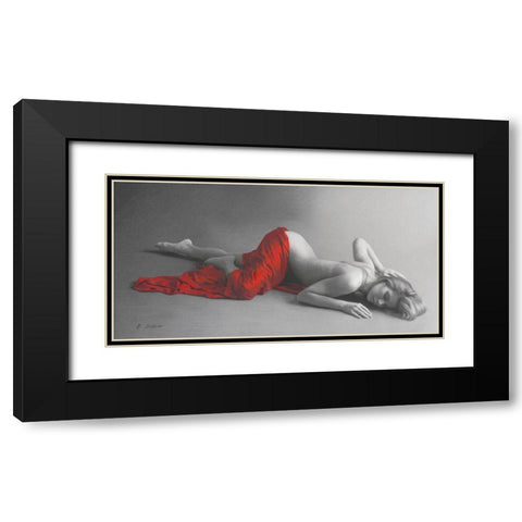Bodyscape II Black Modern Wood Framed Art Print with Double Matting by Seifert, Brita