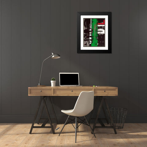 Globalidad Black Modern Wood Framed Art Print with Double Matting by Becam, Carole