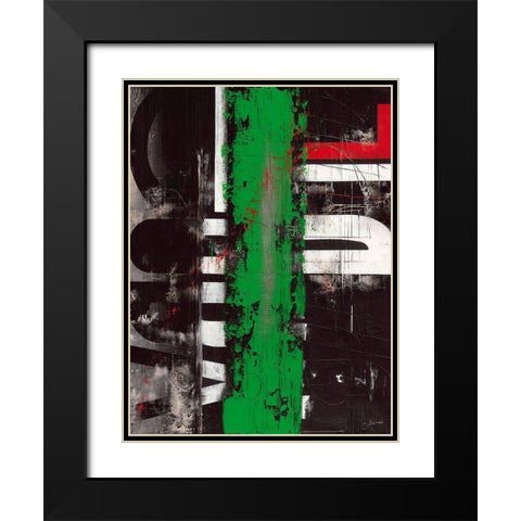 Globalidad Black Modern Wood Framed Art Print with Double Matting by Becam, Carole