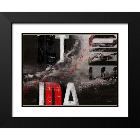 Interioridad Black Modern Wood Framed Art Print with Double Matting by Becam, Carole