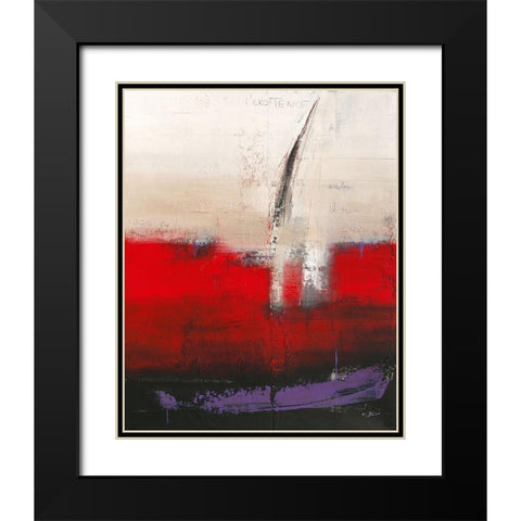 L existence Black Modern Wood Framed Art Print with Double Matting by Becam, Carole