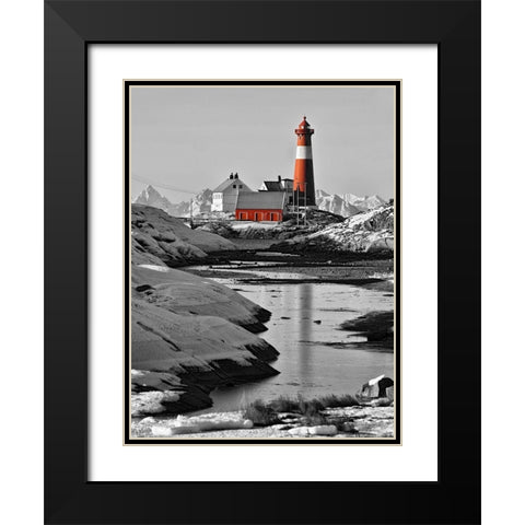 Leuchtturm Hamaro Black Modern Wood Framed Art Print with Double Matting by Fischer, Rolf