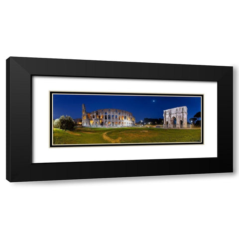 Kolosseum mit Konstantinsbogen Rom Black Modern Wood Framed Art Print with Double Matting by Fischer, Rolf
