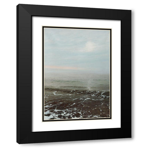 Morning Wave Black Modern Wood Framed Art Print with Double Matting by Royer, Simon
