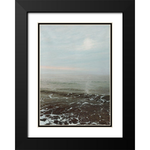 Morning Wave Black Modern Wood Framed Art Print with Double Matting by Royer, Simon