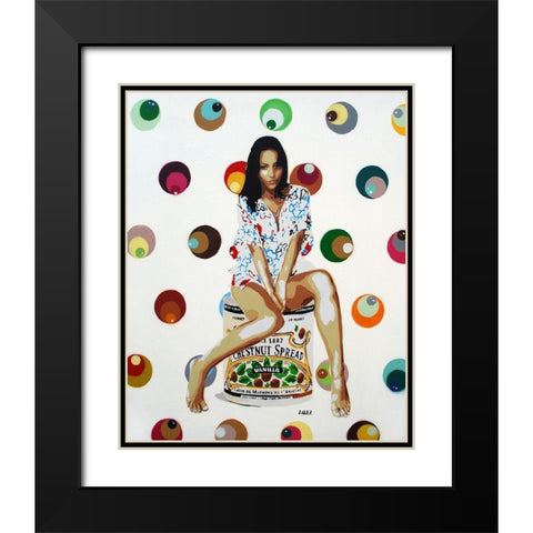 Chestnuts Bubble Black Modern Wood Framed Art Print with Double Matting by Zalez