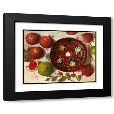 Ceramique rouge Black Modern Wood Framed Art Print with Double Matting by Lionnet, Pascal