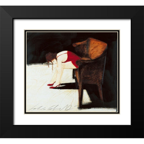 Intorno a te Black Modern Wood Framed Art Print with Double Matting by Calvetti, Fabio