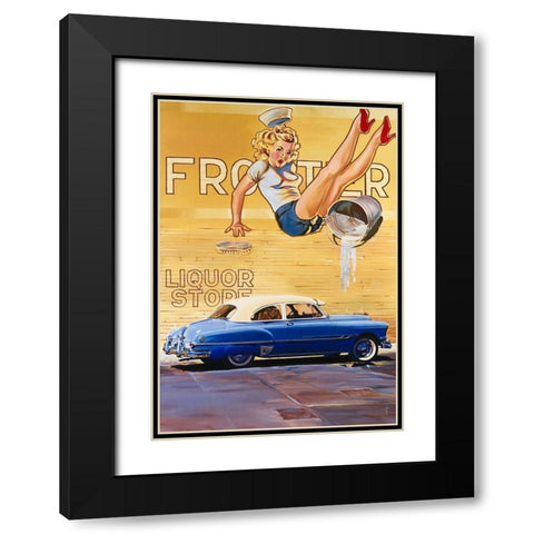 Renversant Black Modern Wood Framed Art Print with Double Matting by VAUTRIN