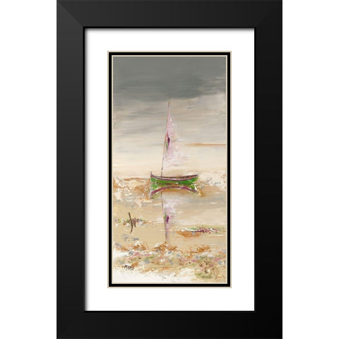 Pause Black Modern Wood Framed Art Print with Double Matting by Marso