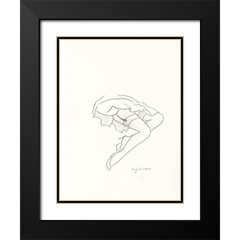 Serie Beine I Black Modern Wood Framed Art Print with Double Matting by Schneider, Rosy