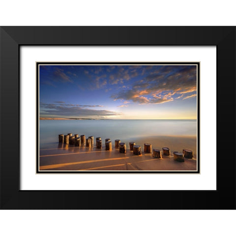 Diagonale Black Modern Wood Framed Art Print with Double Matting by Bertrande, Arnaud