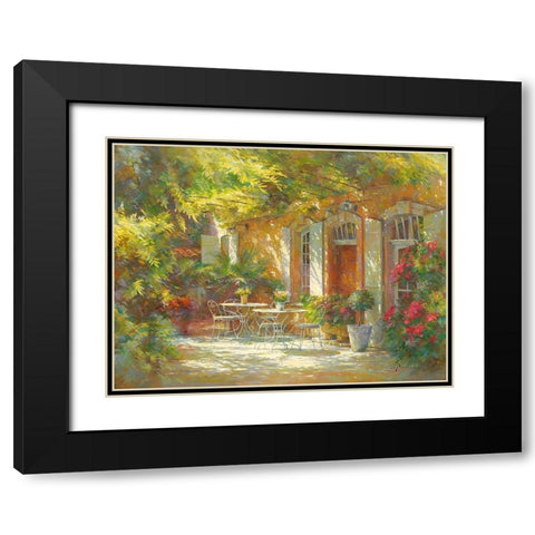 Le vieux relais de poste Black Modern Wood Framed Art Print with Double Matting by Messely, Johan