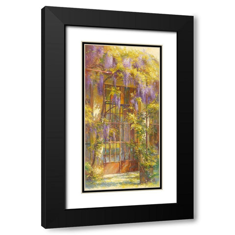 La glycine Black Modern Wood Framed Art Print with Double Matting by Messely, Johan