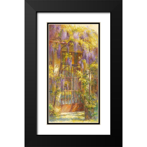 La glycine Black Modern Wood Framed Art Print with Double Matting by Messely, Johan
