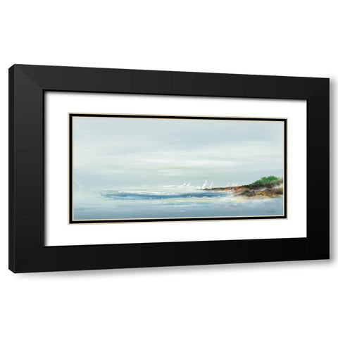 La baie Black Modern Wood Framed Art Print with Double Matting by de Courcy, Gerard