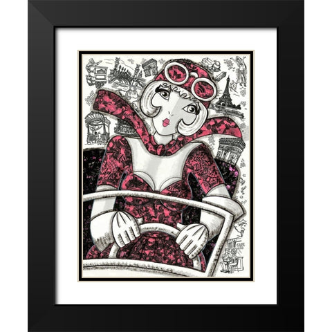 En voiture Black Modern Wood Framed Art Print with Double Matting by MIROTA