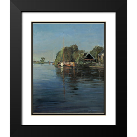 View on Eastermar Black Modern Wood Framed Art Print with Double Matting by Koopmans, Gosse