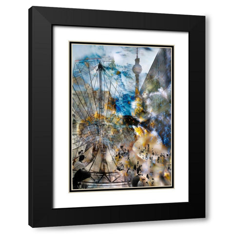 Berlin II Black Modern Wood Framed Art Print with Double Matting by Le Visage, J-M