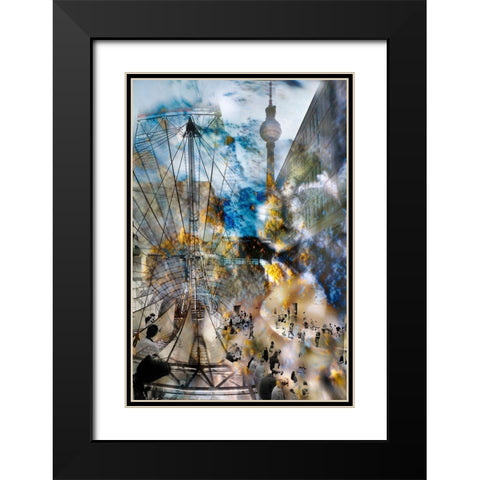 Berlin II Black Modern Wood Framed Art Print with Double Matting by Le Visage, J-M