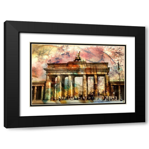 Berlin III Black Modern Wood Framed Art Print with Double Matting by Le Visage, J-M