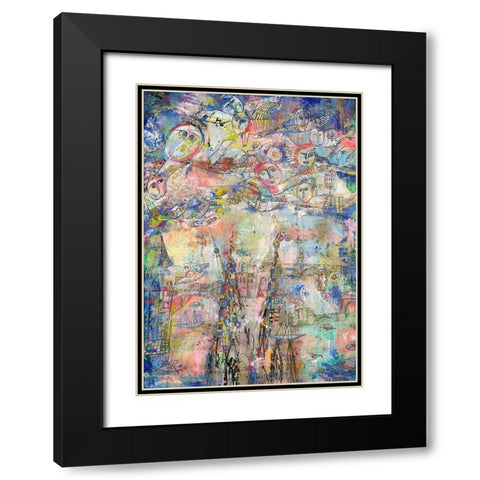 Himmel uber der Stadt Black Modern Wood Framed Art Print with Double Matting by Luci