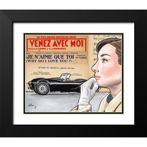 Je n aime que toiÂ  Black Modern Wood Framed Art Print with Double Matting by Lisa.C