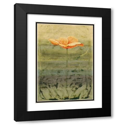 Papaver Black Modern Wood Framed Art Print with Double Matting by Clema