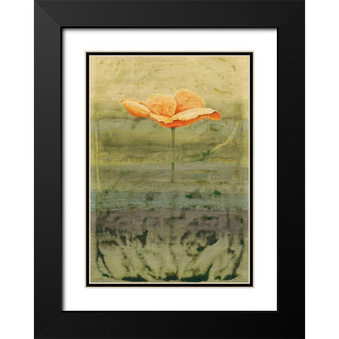 Papaver Black Modern Wood Framed Art Print with Double Matting by Clema