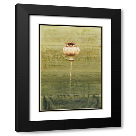 Papaverbol Black Modern Wood Framed Art Print with Double Matting by Clema