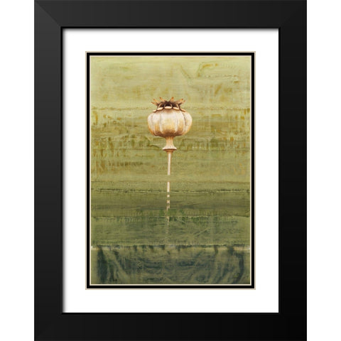 Papaverbol Black Modern Wood Framed Art Print with Double Matting by Clema