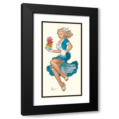 Alice Black Modern Wood Framed Art Print with Double Matting by Hitte, Patrick