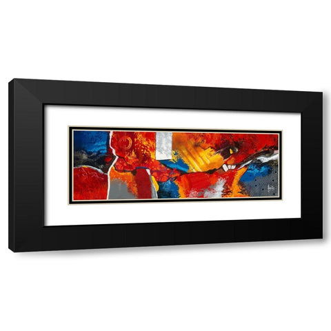 Vie de Joie Black Modern Wood Framed Art Print with Double Matting by Jadis