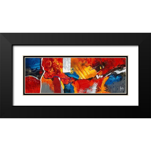 Vie de Joie Black Modern Wood Framed Art Print with Double Matting by Jadis