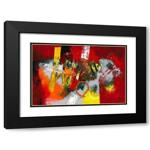 Confidence Black Modern Wood Framed Art Print with Double Matting by Jadis