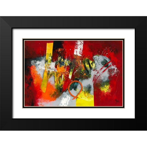 Confidence Black Modern Wood Framed Art Print with Double Matting by Jadis