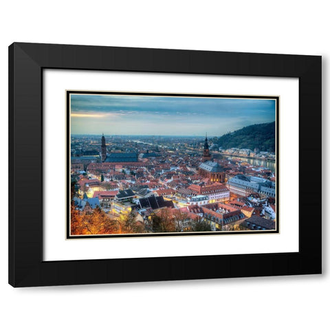 Heidelberg Black Modern Wood Framed Art Print with Double Matting by Terrible, Aurelien
