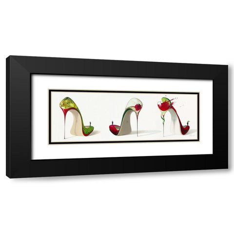 Scarpe da Cocktail Black Modern Wood Framed Art Print with Double Matting by Panasenko, Inna