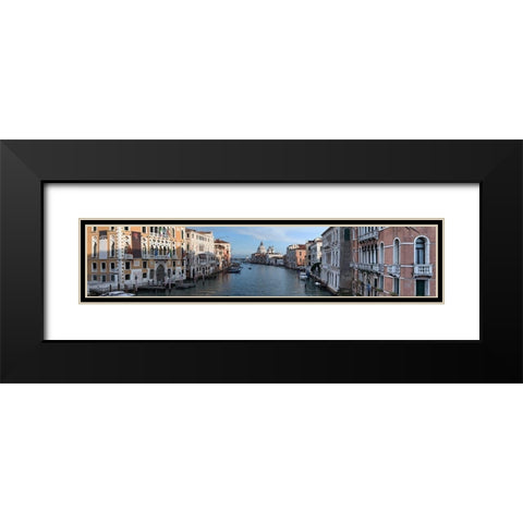 Canale Grande Black Modern Wood Framed Art Print with Double Matting by Fischer, Rolf