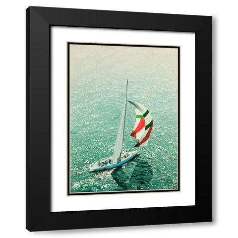 Morning Breeze Black Modern Wood Framed Art Print with Double Matting by Black, Karl