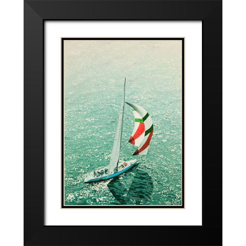Morning Breeze Black Modern Wood Framed Art Print with Double Matting by Black, Karl