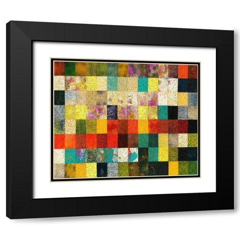 Untitled VII Black Modern Wood Framed Art Print with Double Matting by Fahar