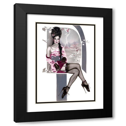 Chinwater Black Modern Wood Framed Art Print with Double Matting by Horwath, Sara