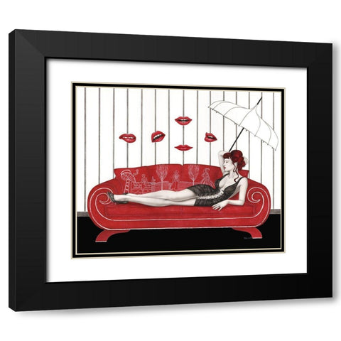 3 Falter Black Modern Wood Framed Art Print with Double Matting by Horwath, Sara