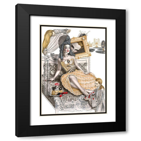 Cinderella Black Modern Wood Framed Art Print with Double Matting by Horwath, Sara