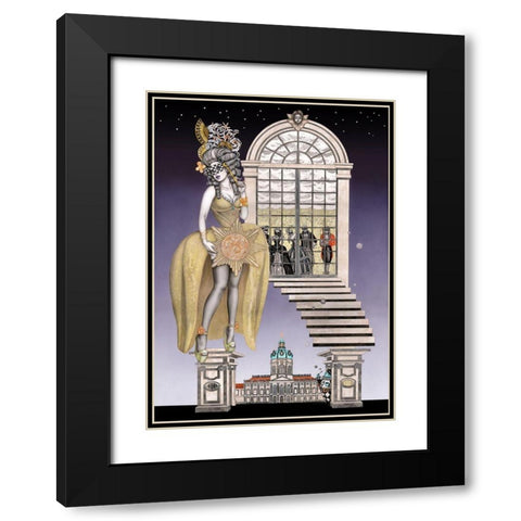 Schloss Charlottenburg Black Modern Wood Framed Art Print with Double Matting by Horwath, Sara