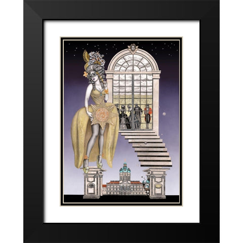 Schloss Charlottenburg Black Modern Wood Framed Art Print with Double Matting by Horwath, Sara