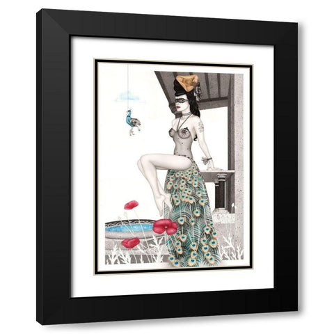 Swimmingpool Black Modern Wood Framed Art Print with Double Matting by Horwath, Sara