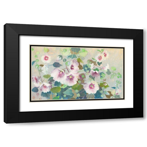 Hollyhock Black Modern Wood Framed Art Print with Double Matting by Botman, Loes