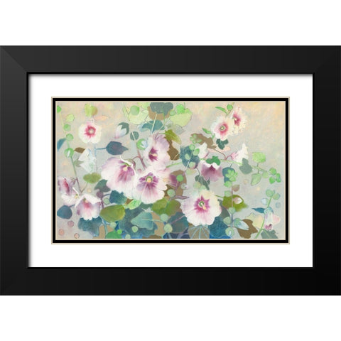 Hollyhock Black Modern Wood Framed Art Print with Double Matting by Botman, Loes